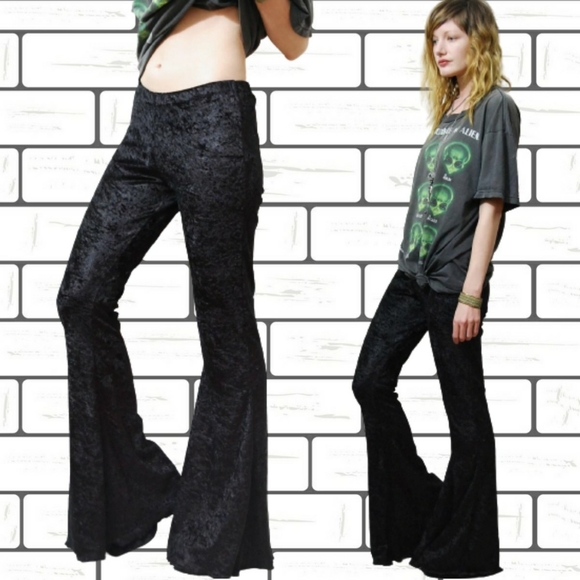 crushed velvet flares
